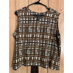 NY&CO sleeveless top size large printed